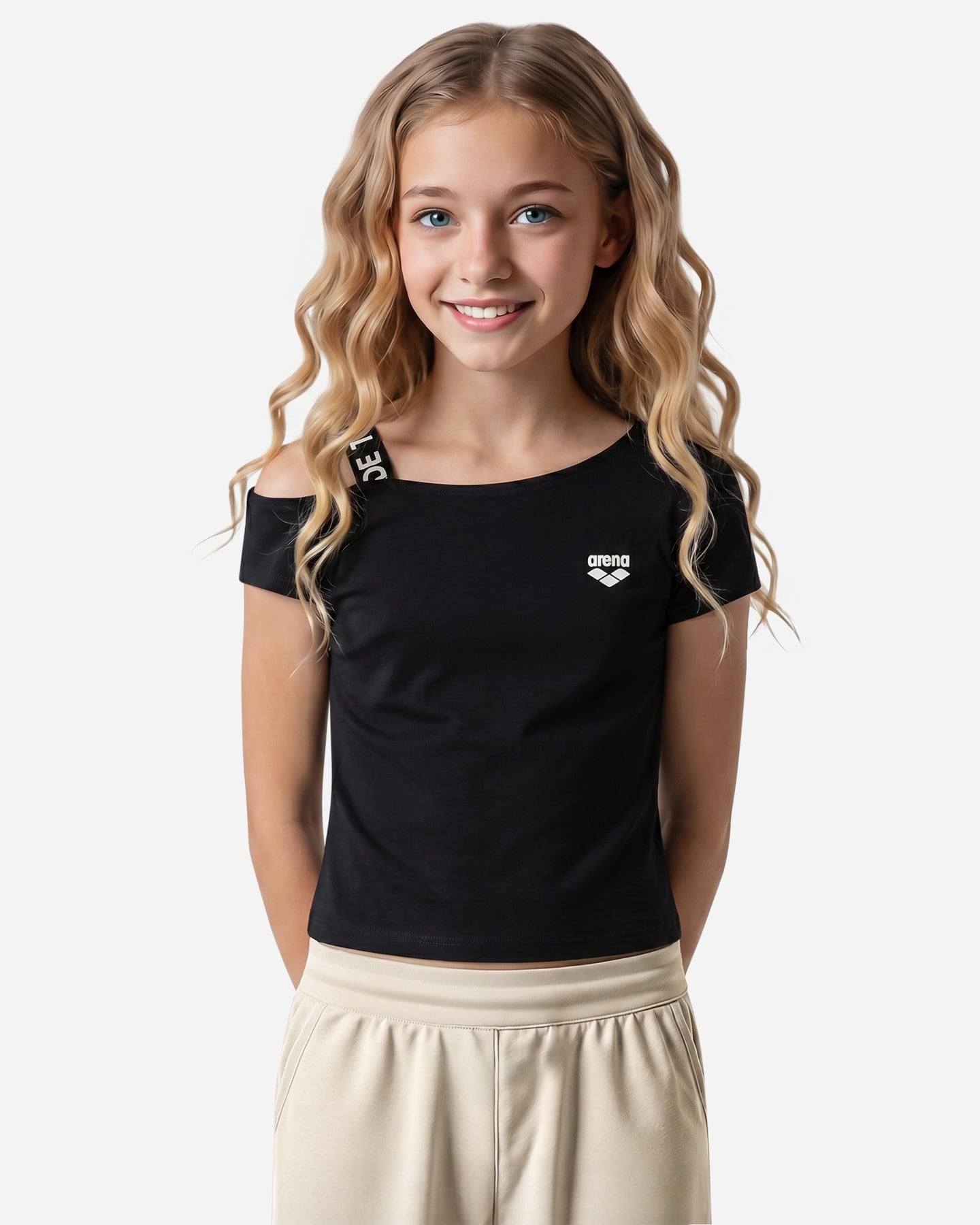 T-shirt ARENA ATHLETIC ESSENTIAL JR - Nero - 2 | Cisalfa Sport