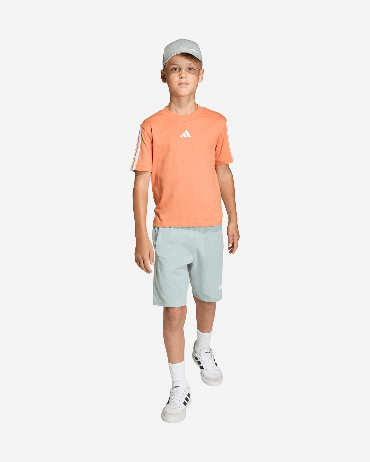T-shirt ADIDAS ESSENTIALS 3STRIPES JR - Arancione - 3 | Cisalfa Sport