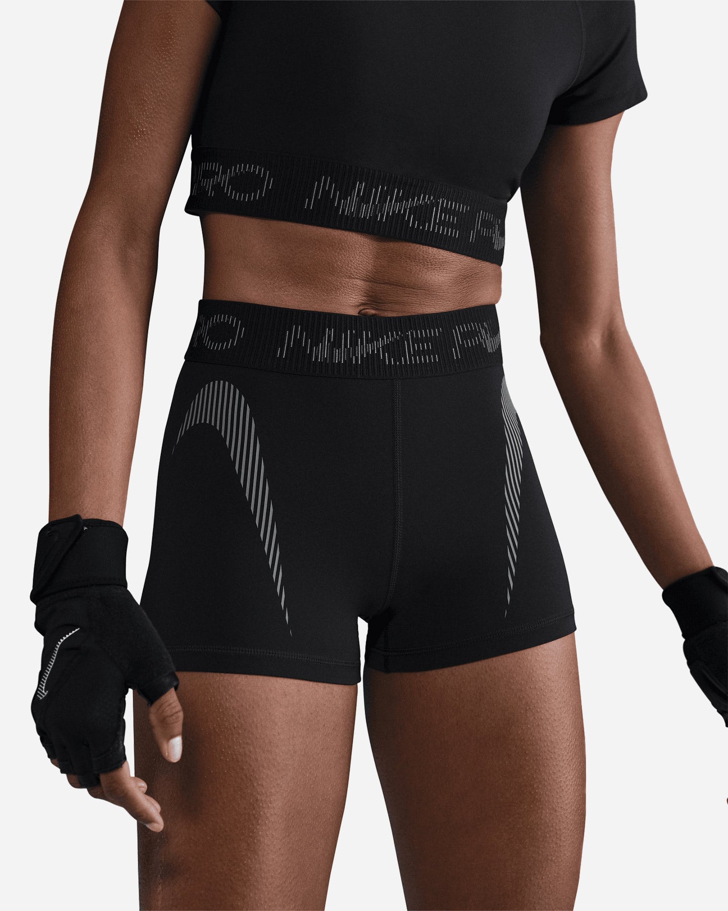 Short training NIKE DRI FIT PRO 3IN W - Nero - 2 | Cisalfa Sport
