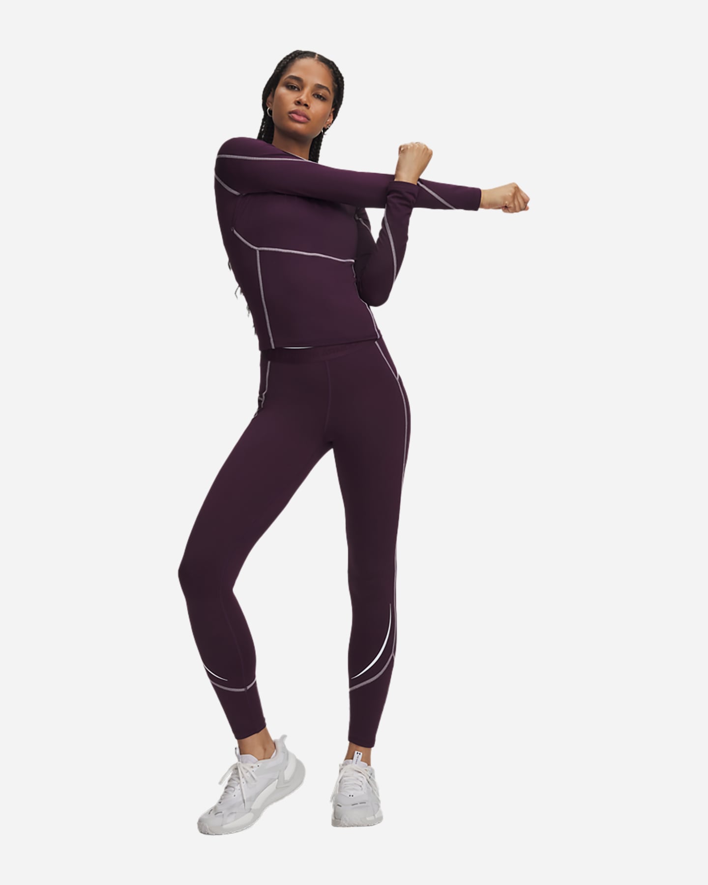 Leggings UNDER ARMOUR COLDGEAR ELITE W - Viola - 2 | Cisalfa Sport