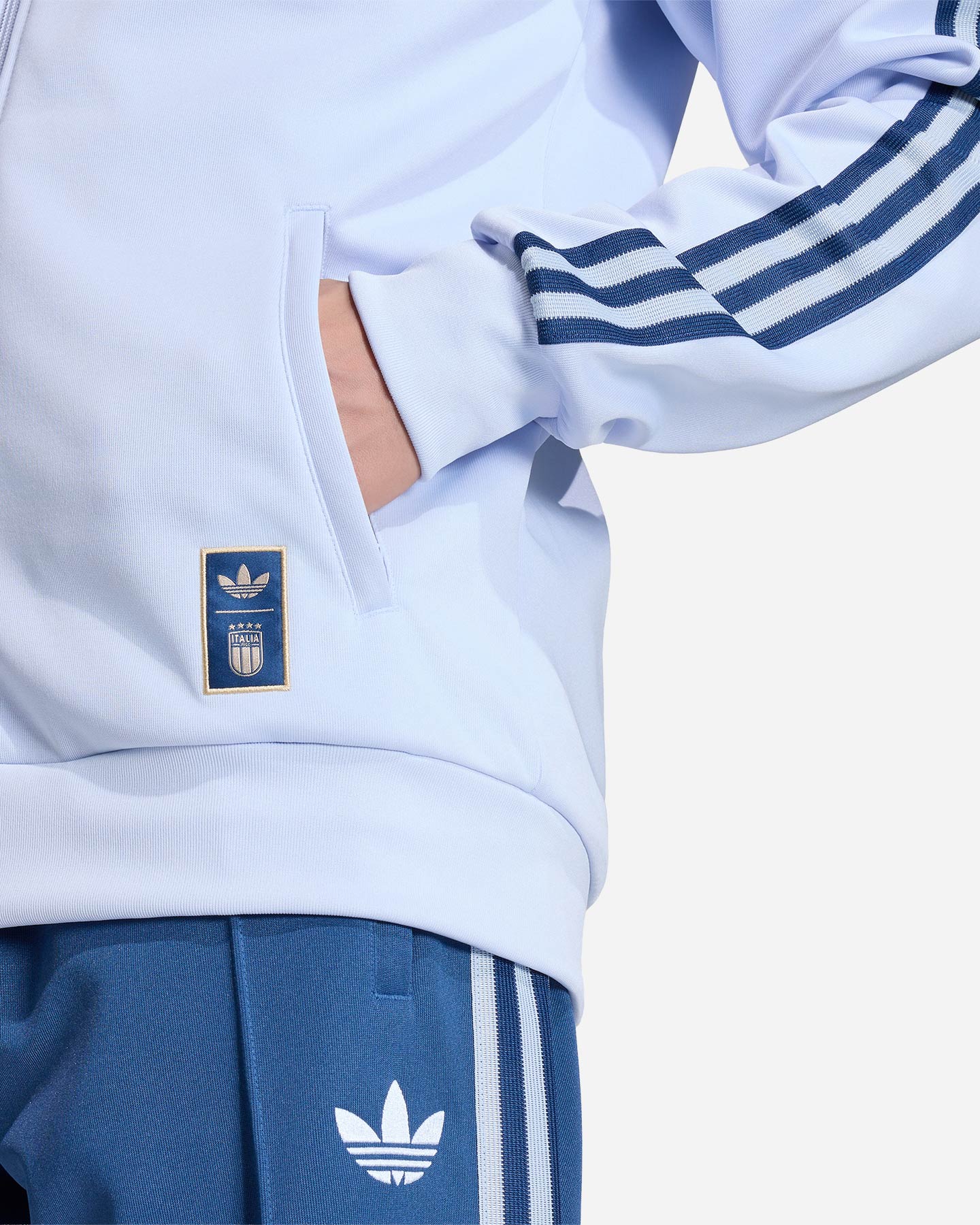 Felpa ADIDAS ITALIA ORIGINALS M - Azzurro - 4 | Cisalfa Sport