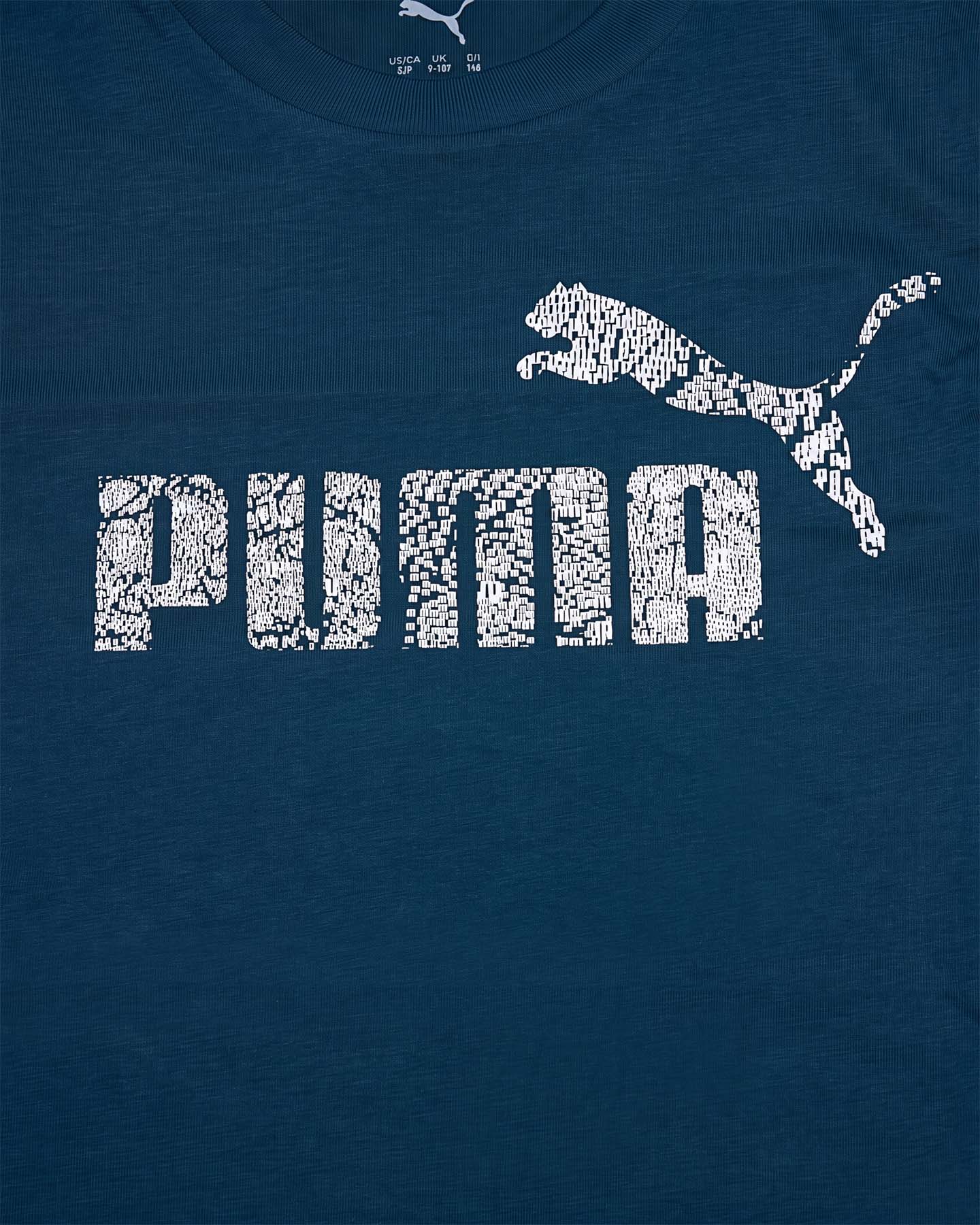 T-shirt PUMA ESSENTIAL GRAPHIC JR - Blu - 2 | Cisalfa Sport
