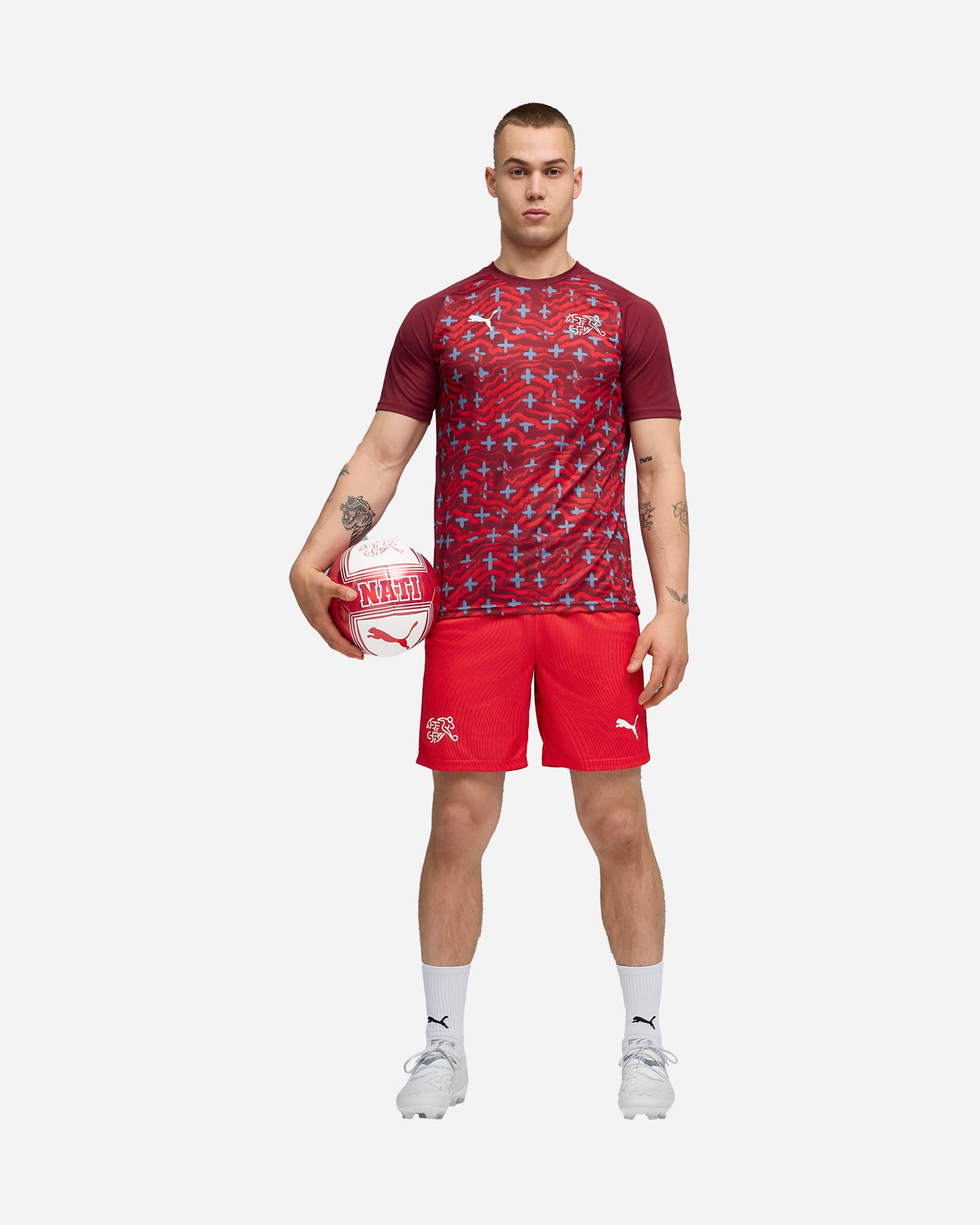Abbigliamento calcio ufficiale PUMA PREMATCH SVIZZERA 26 M - Color mix - 4 | Cisalfa Sport