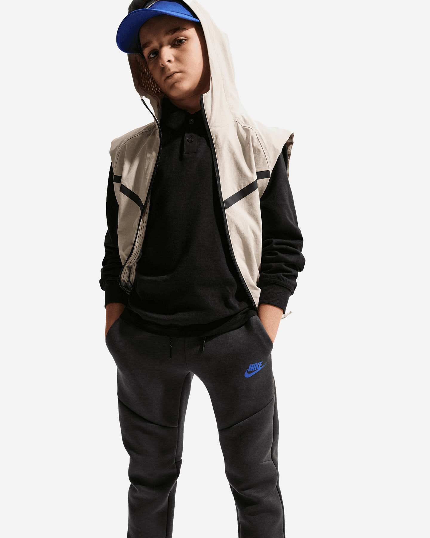 Pantalone NIKE TECH FLEECE 2 JR - Antracite - 5 | Cisalfa Sport