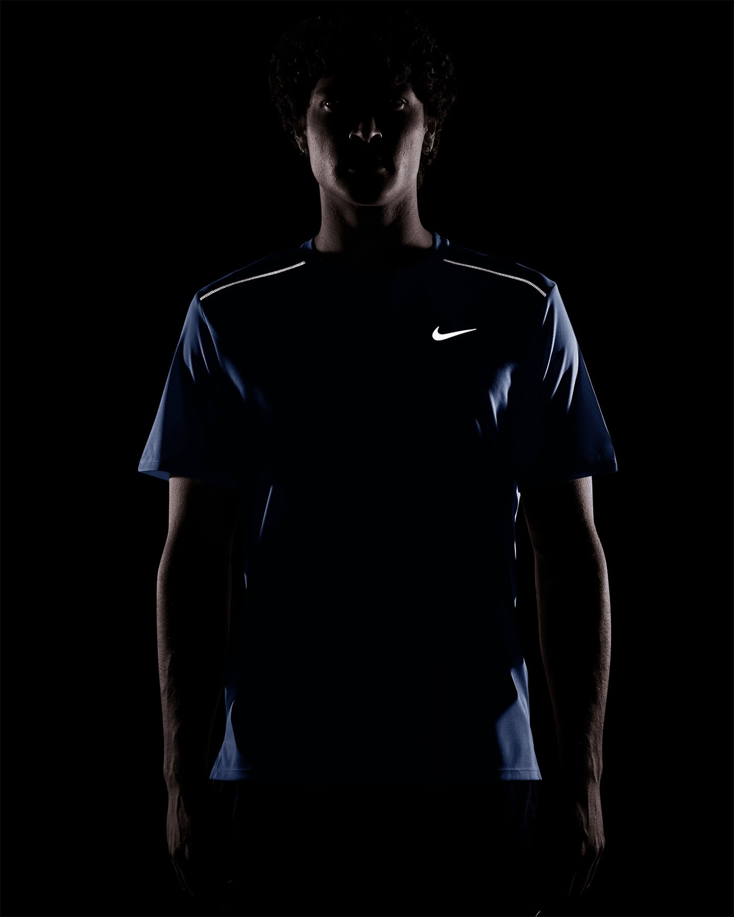 T-shirt running NIKE MILER M - Blu - 3 | Cisalfa Sport