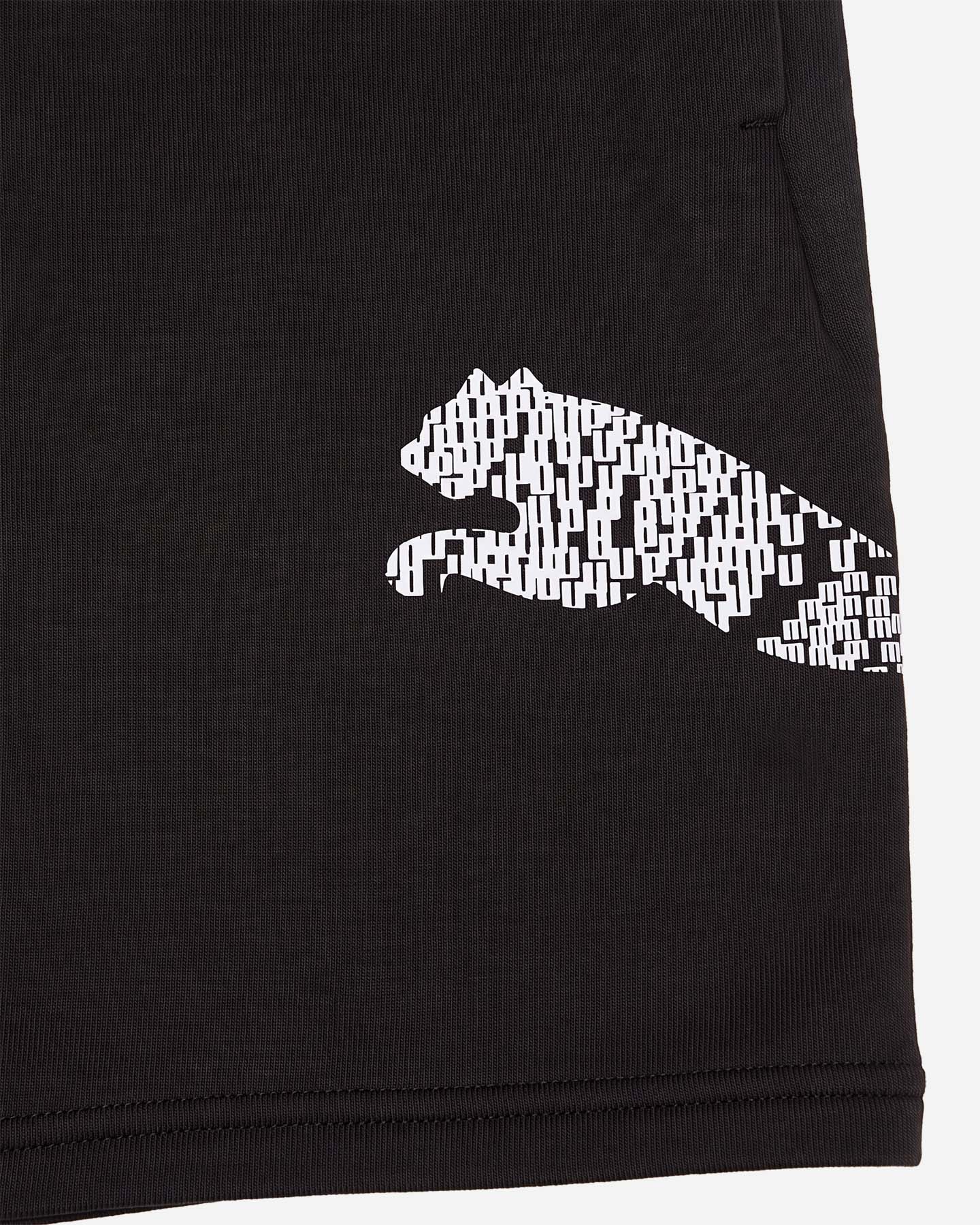 Pantaloncini PUMA ESSENTIAL GRAPHIC JR - Nero - 2 | Cisalfa Sport