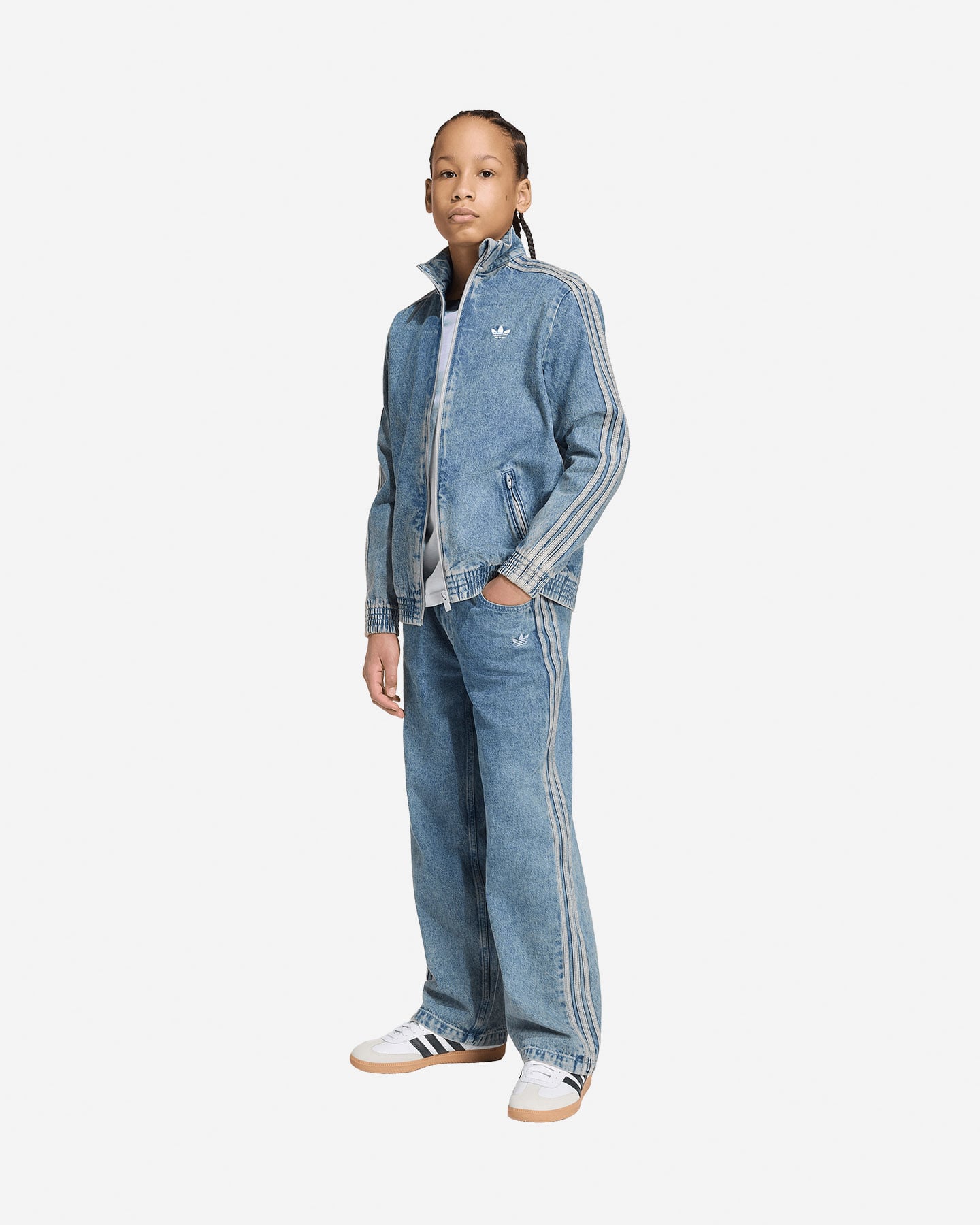 Giacca ADIDAS FIREBIRD JR - Denim - 2 | Cisalfa Sport