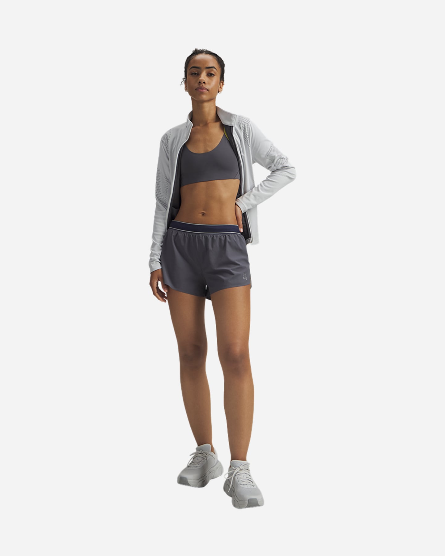 Short training UNDER ARMOUR HALO RUN W - Grigio - 2 | Cisalfa Sport
