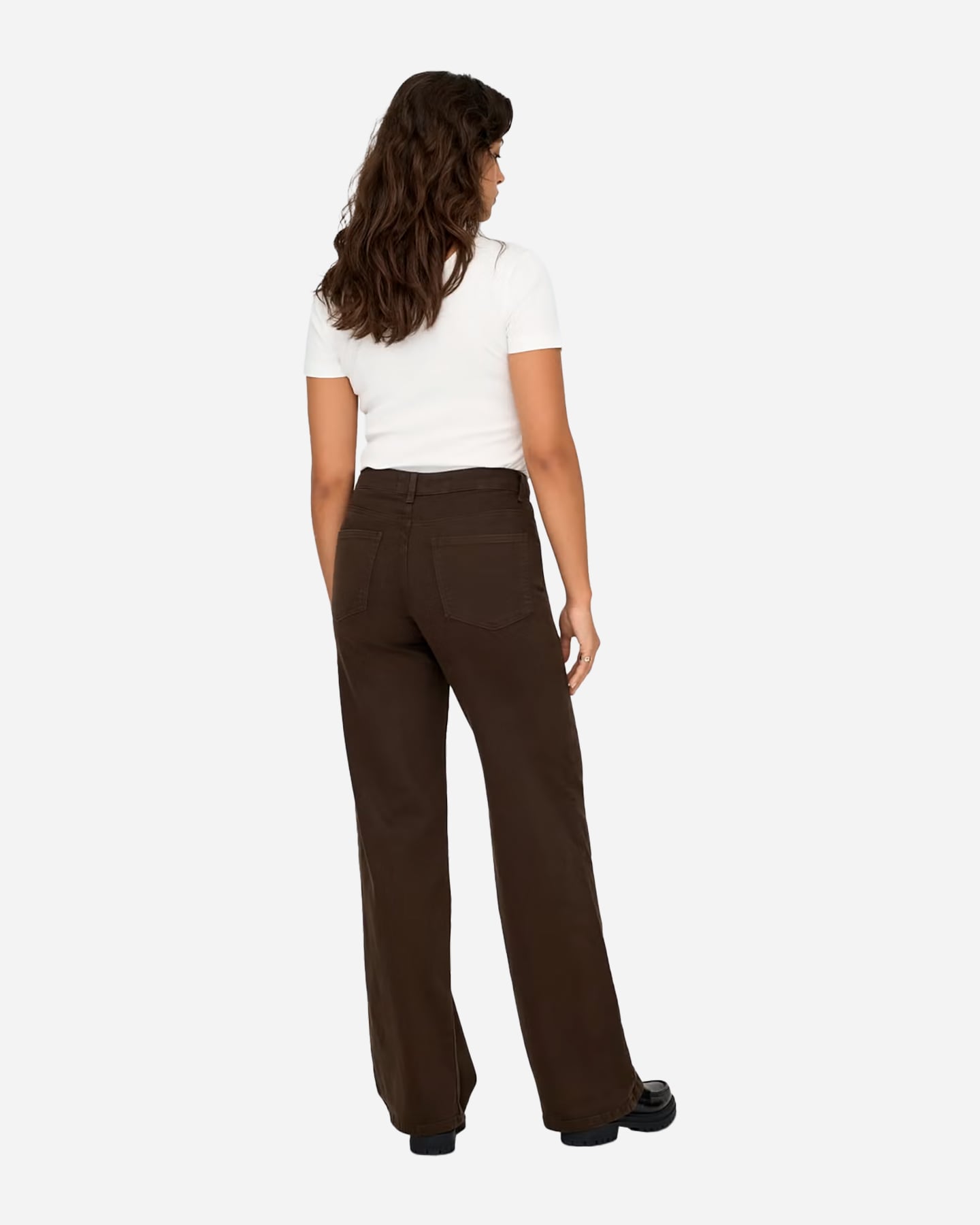 Jeans ONLY MADISON BLUSH HW WIDE L32 W - Marrone - 4 | Cisalfa Sport