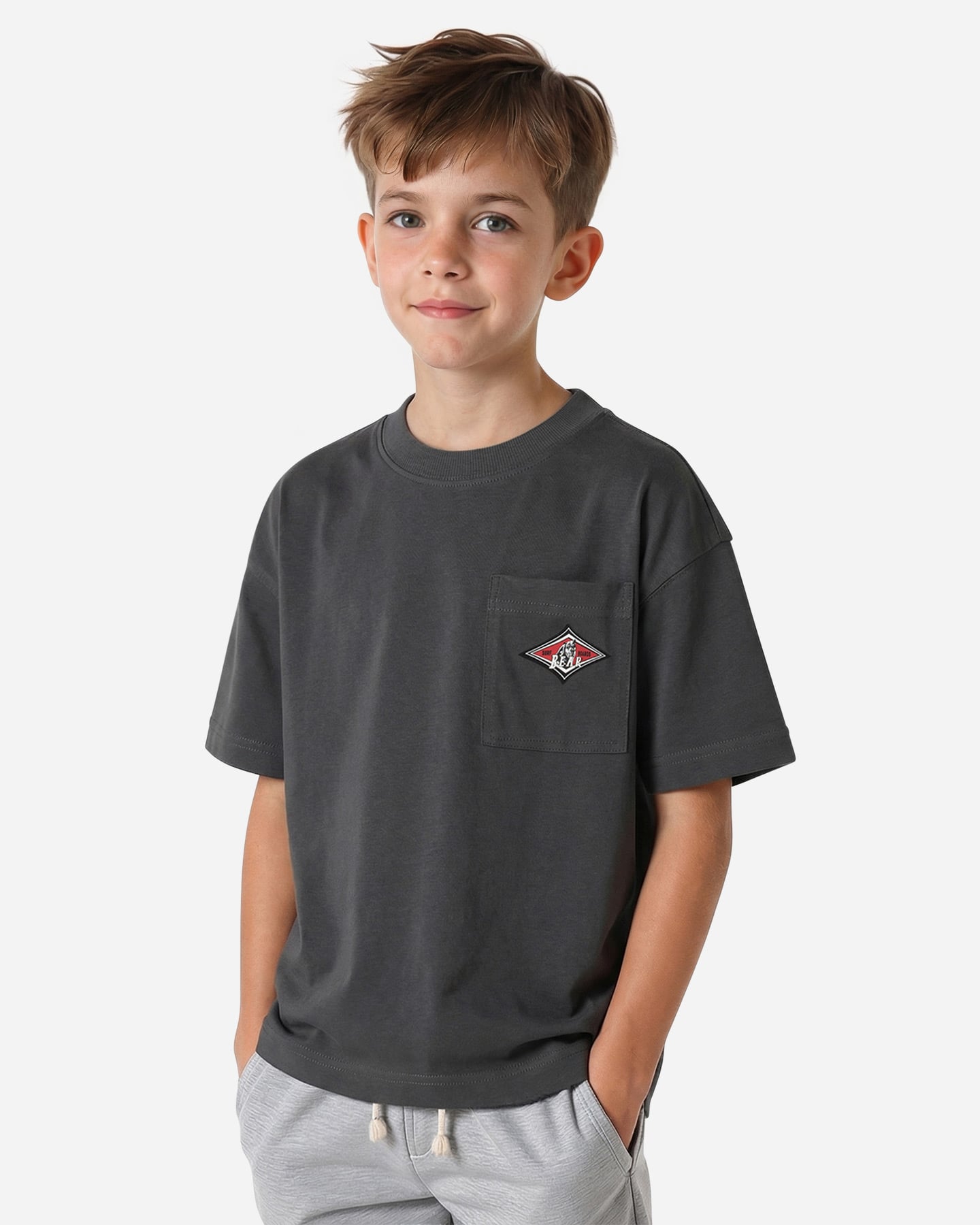 T-shirt BEAR WAVES AFTER WAVES JR - Antracite - 2 | Cisalfa Sport