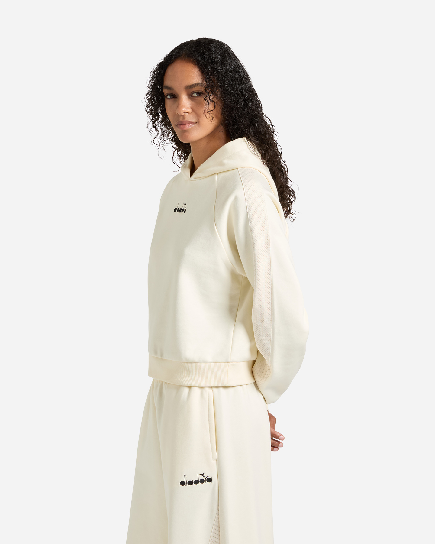 Felpa DIADORA CLASSIC W - Bianco - 3 | Cisalfa Sport