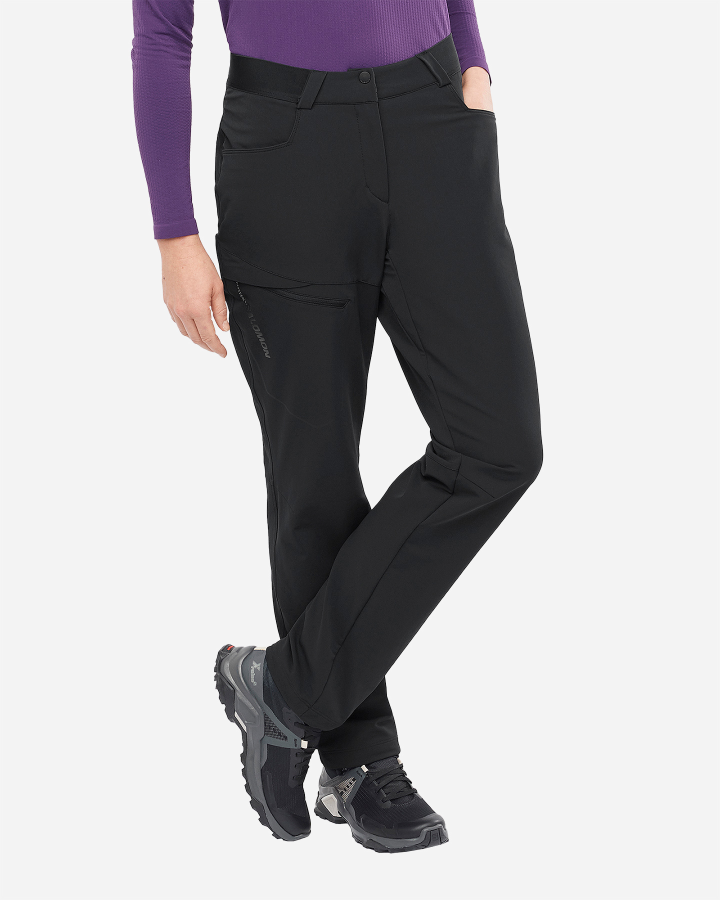 Pantalone outdoor SALOMON WAYFARER WARM W - Nero - 2 | Cisalfa Sport