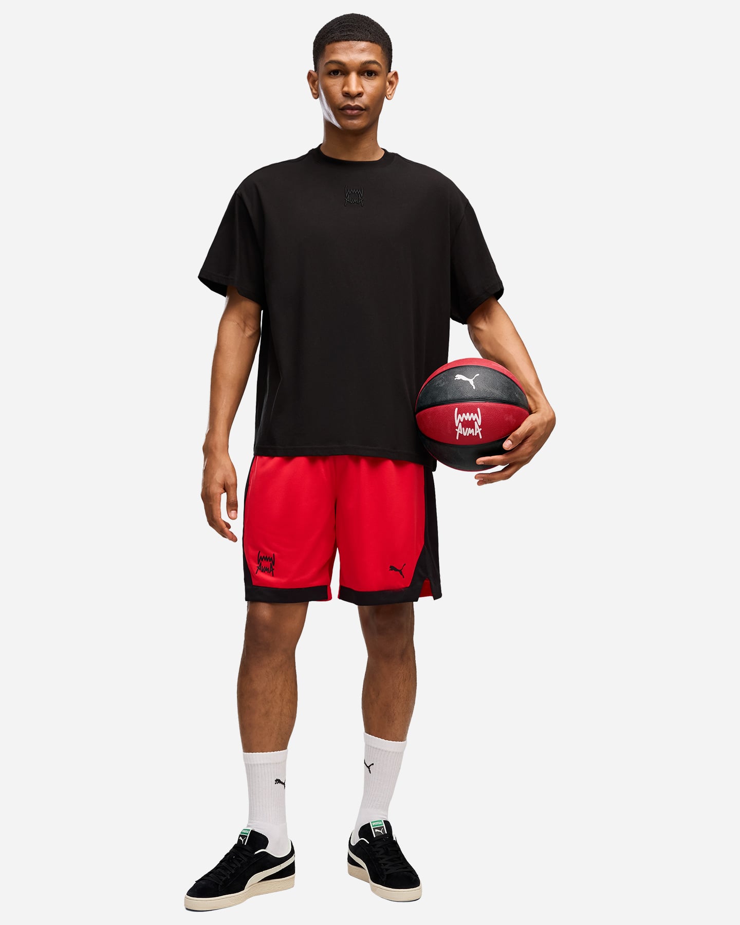 Pantaloncini basket PUMA FUNDAMENTALS M - Rosso - 4 | Cisalfa Sport