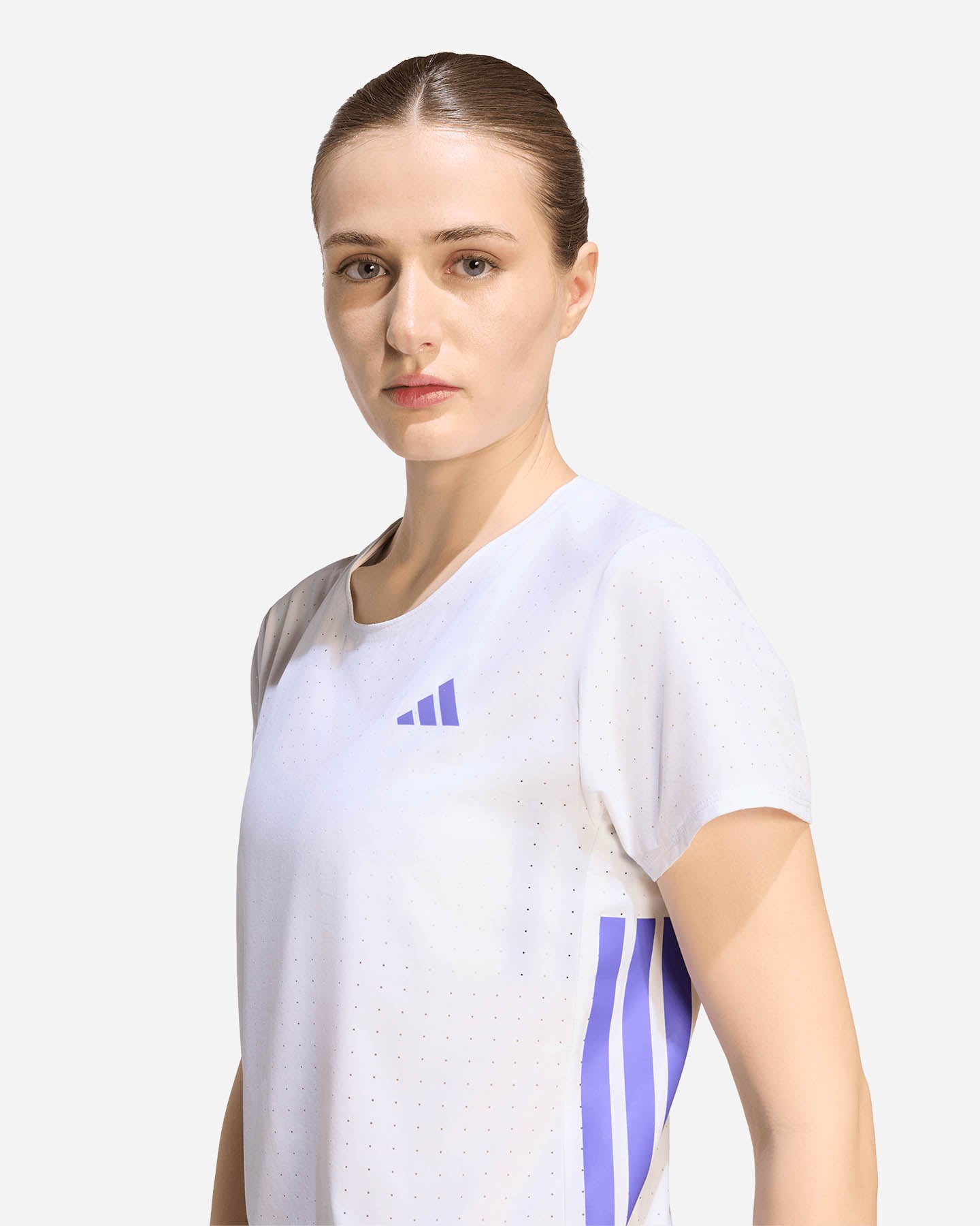 T-shirt running ADIDAS ADIZERO W - Bianco - 4 | Cisalfa Sport