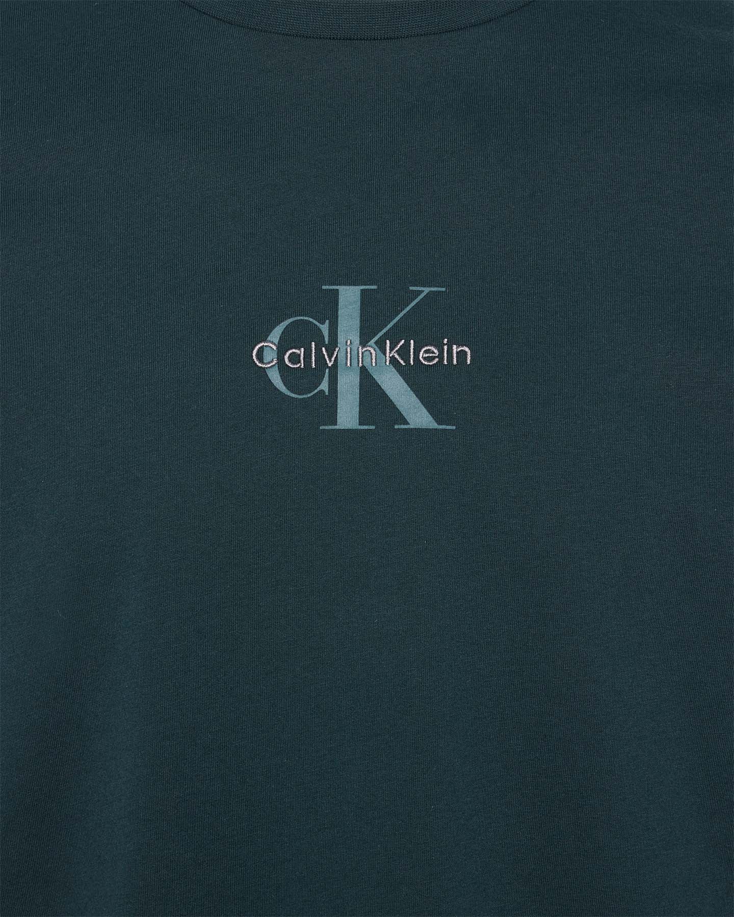 T-shirt CALVIN KLEIN JEANS MICRO MONOLOGO M - Blu - 2 | Cisalfa Sport