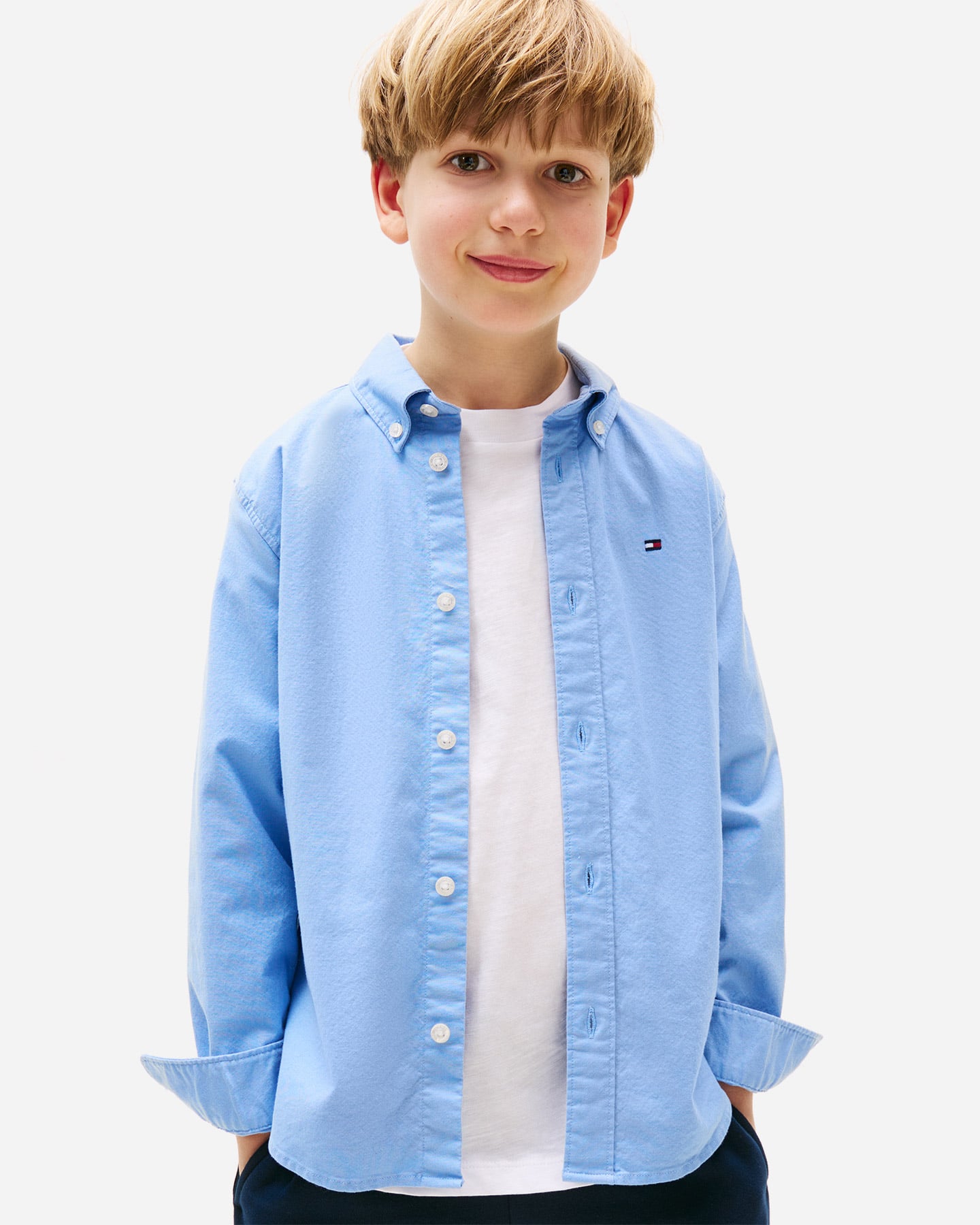 Camicia TOMMY HILFIGER CLASSIC JR - Azzurro - 1 | Cisalfa Sport