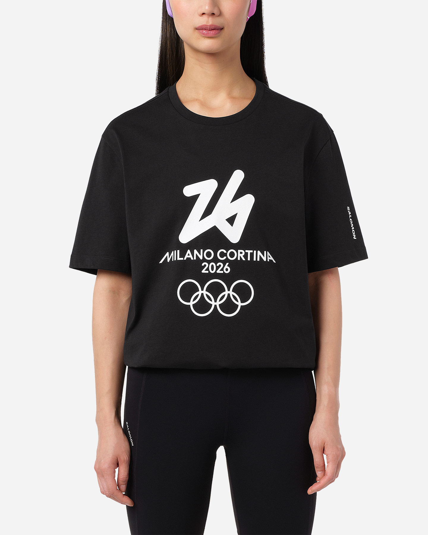 T-shirt SALOMON MILANO CORTINA 2026 OLYMPIC ICON M - Nero - 4 | Cisalfa Sport