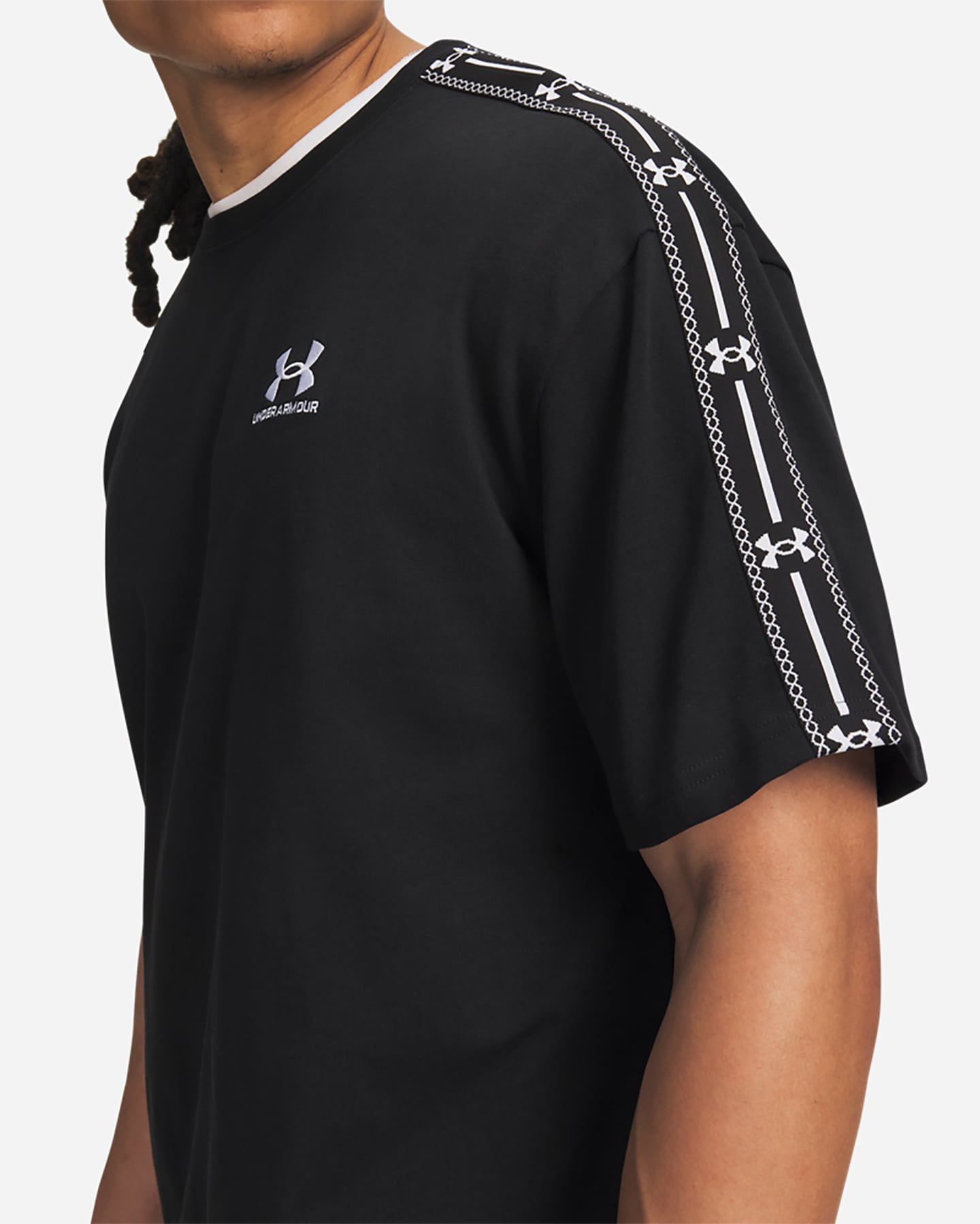 T-shirt UNDER ARMOUR ICON HEAVYWEIGHT TAPED M - Nero - 2 | Cisalfa Sport