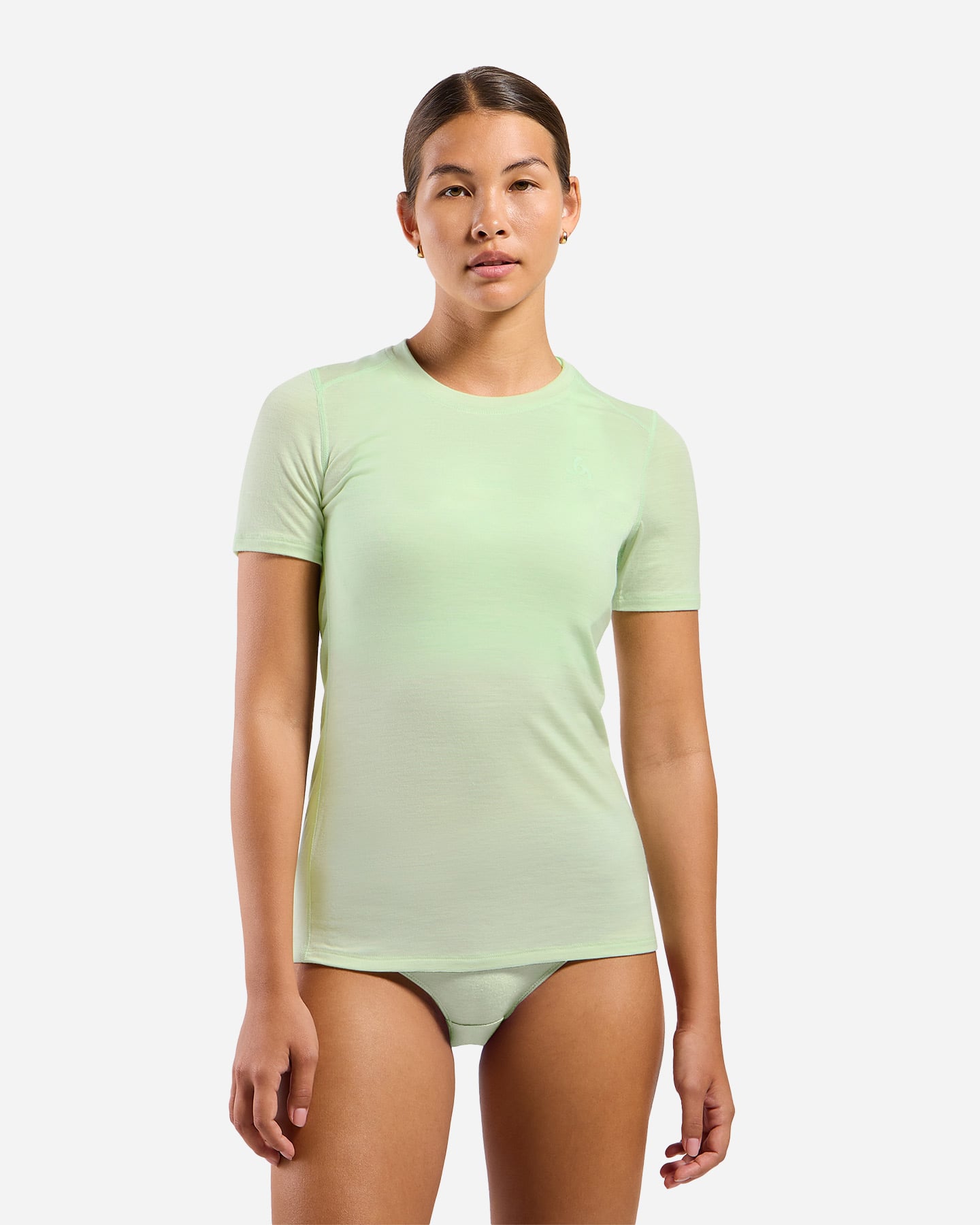 Maglia intimo tecnico ODLO MERINO 160 W - Verde - 2 | Cisalfa Sport