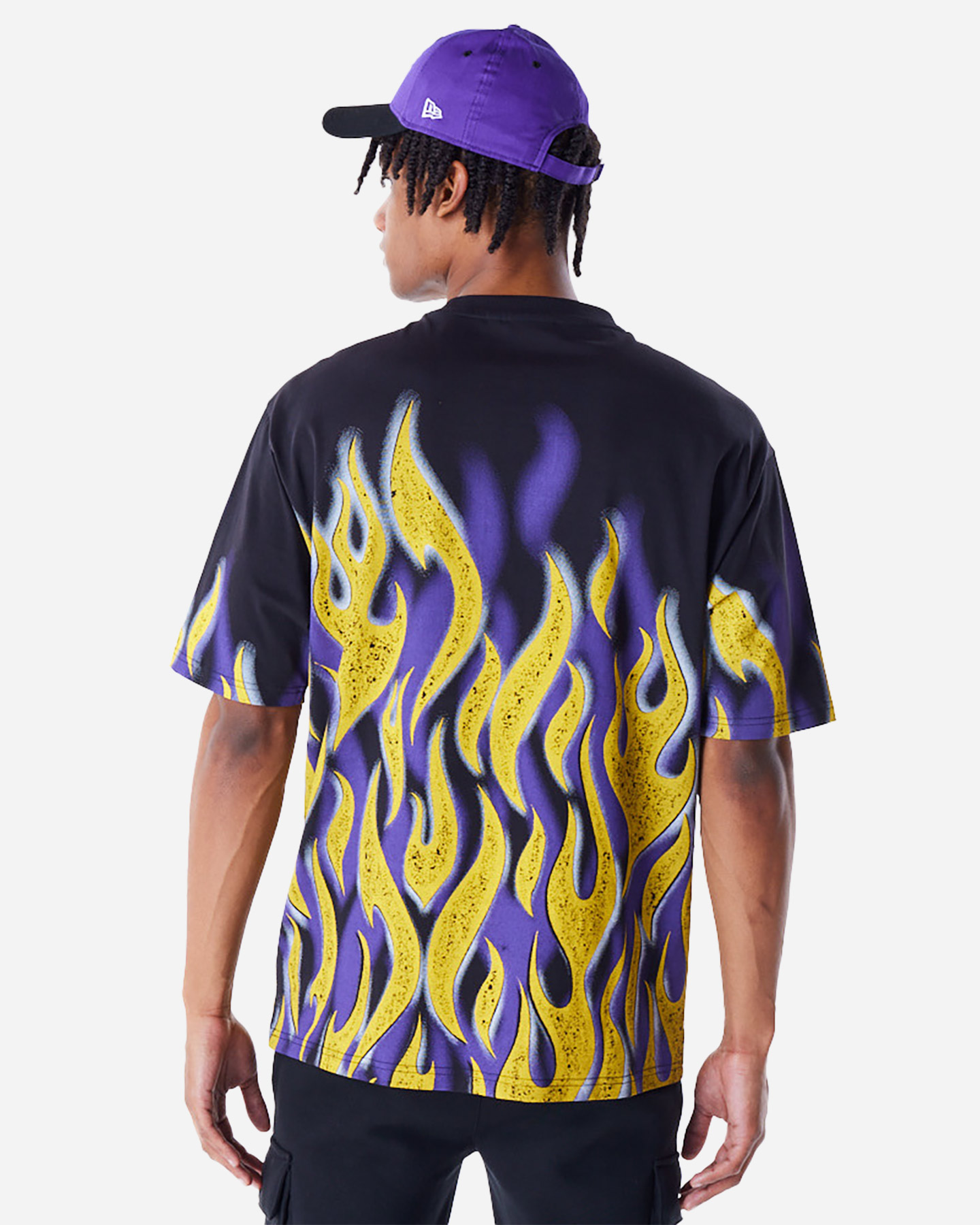 T shirt nba NEW ERA FLAME LAKERS M - Nero - 1 | Cisalfa Sport