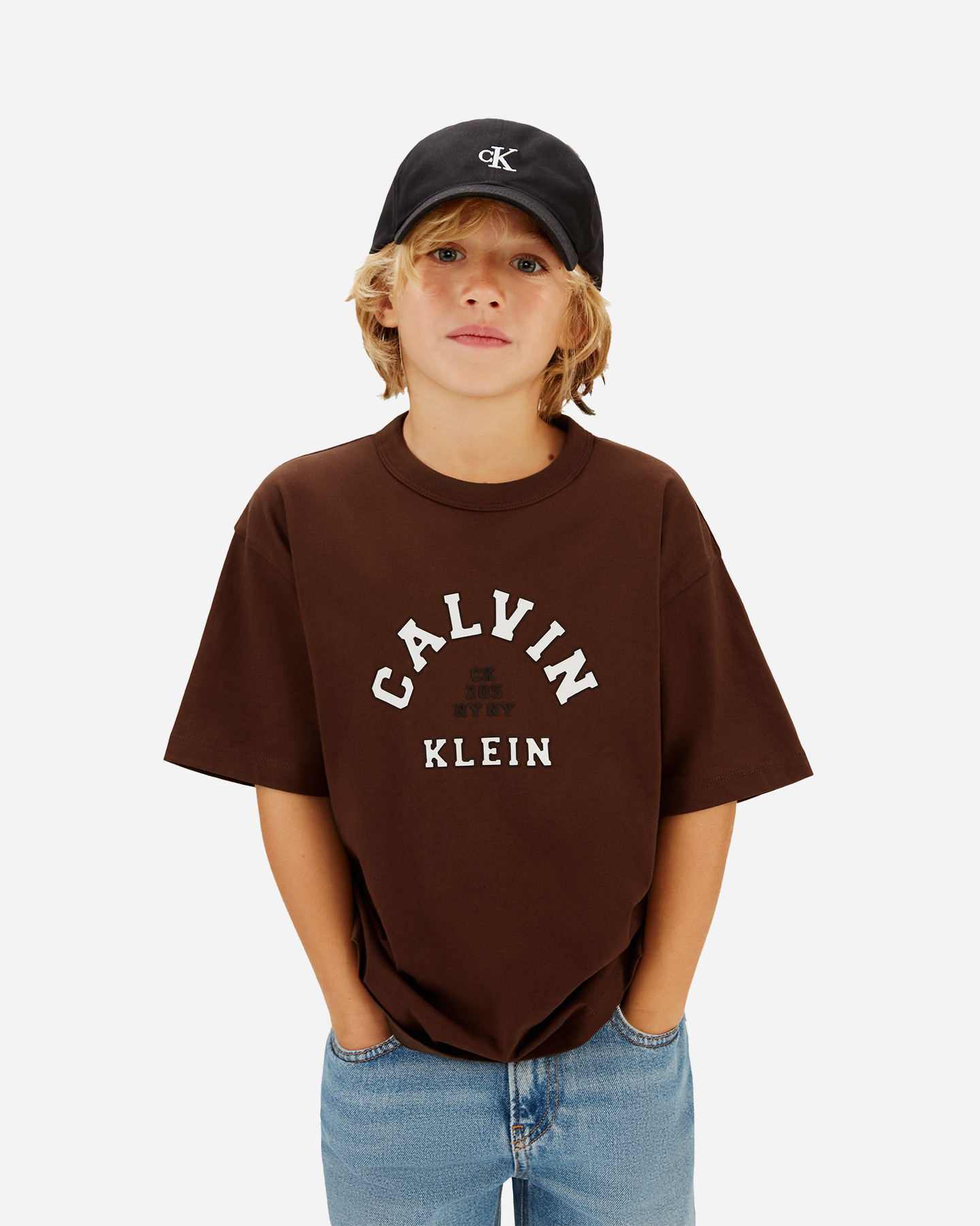 T-shirt CALVIN KLEIN JEANS COLLEGE GRAPHIC JR - Marrone - 1 | Cisalfa Sport